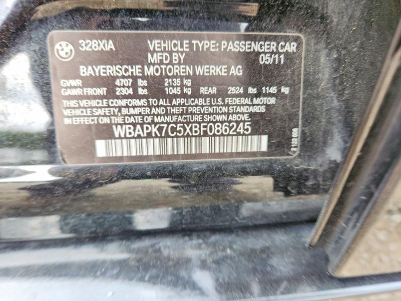 Продаж на аукціоні авто 2011 Bmw 328, vin: WBAPK7C5XBF086245, номер лоту: 49605146