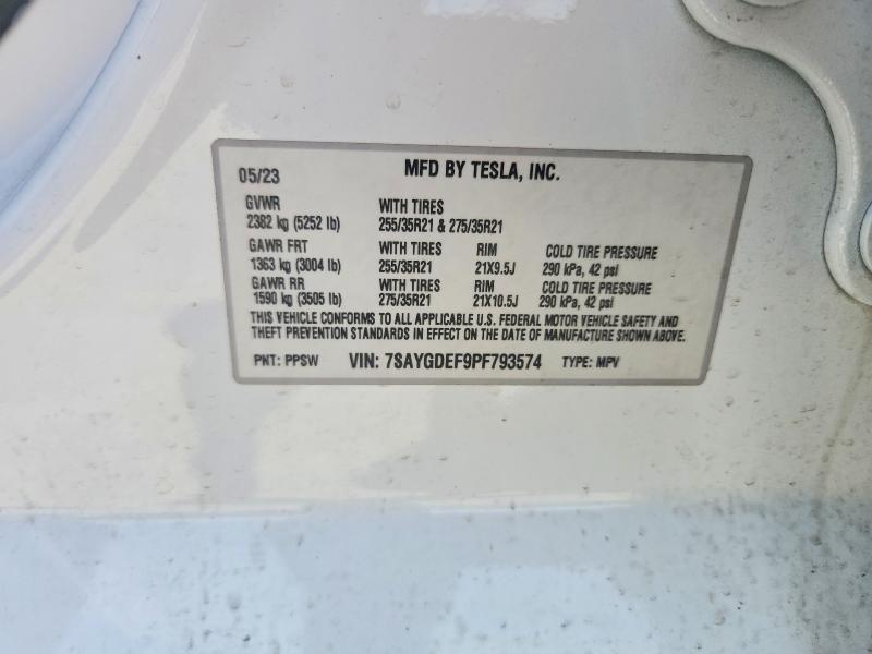 Продаж на аукціоні авто 2023 Tesla Model Y, vin: 7SAYGDEF9PF793574, номер лоту: 51203236