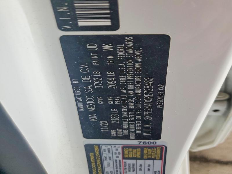 Продаж на аукціоні авто 2024 Kia Forte, vin: 3KPF24AD0RE728483, номер лоту: 47973036