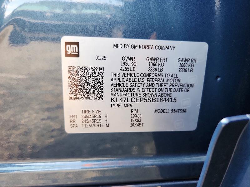 2025 Buick Envista მანქანა იყიდება აუქციონზე, vin: KL47LCEP5SB184415, აუქციონის ნომერი: 51948306