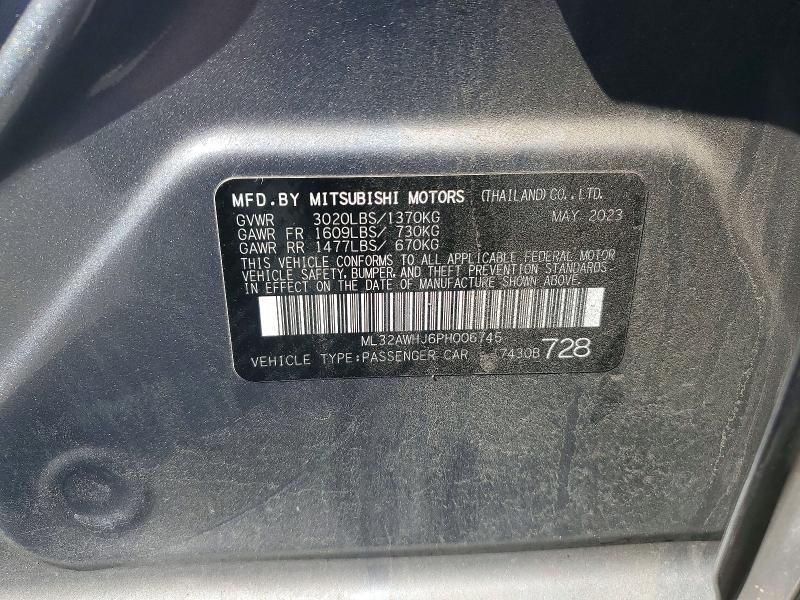 Продаж на аукціоні авто 2023 Mitsubishi Mirage, vin: ML32AWHJ6PH006745, номер лоту: 50331826