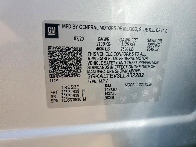 Продаж на аукціоні авто 2020 Gmc Terrain, vin: 3GKALTEV3LL302282, номер лоту: 49161706