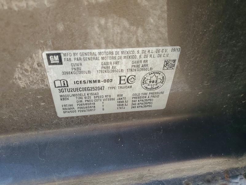 Продажа на аукционе авто 2014 Gmc Sierra, vin: 3GTU2UEC0EG252047, номер лота: 50943746