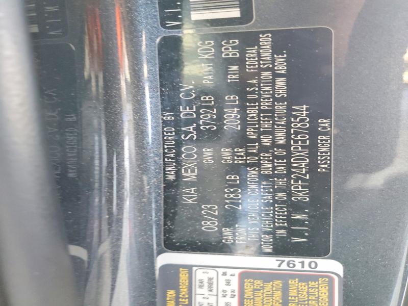 49674916 :رقم المزاد ، 3KPF24ADXPE678544 vin ، 2023 Kia Forte مزاد بيع