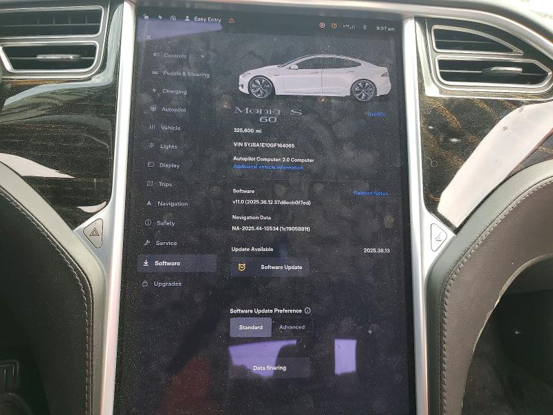 2016 Tesla Model S მანქანა იყიდება აუქციონზე, vin: 5YJSA1E10GF164065, აუქციონის ნომერი: 48359976