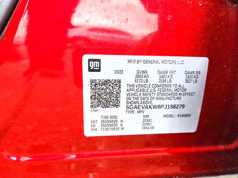 2023 Buick Enclave მანქანა იყიდება აუქციონზე, vin: 5GAEVAKW6PJ158279, აუქციონის ნომერი: 51263016