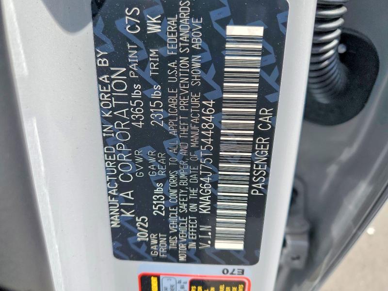Aukcja sprzedaży 2026 Kia K5, vin: KNAG64J75T5448464, numer aukcji: 51518536