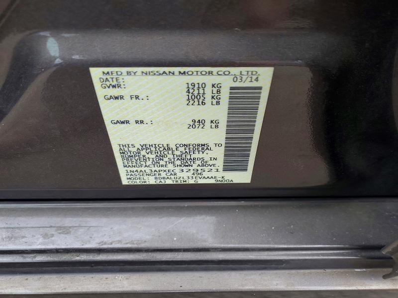 Продаж на аукціоні авто 2014 Nissan Altima, vin: 1N4AL3APXEC329521, номер лоту: 51690546