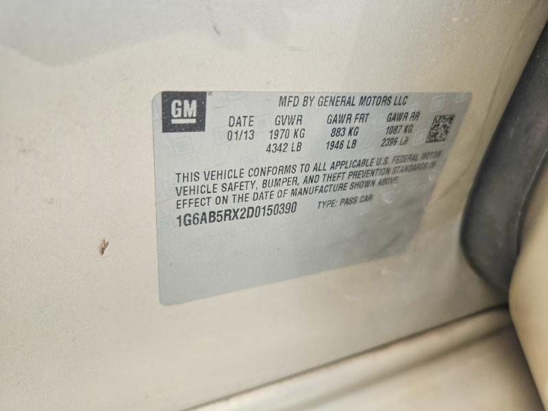 48835716 :رقم المزاد ، 1G6AB5RX2D0150390 vin ، 2013 Cadillac Ats مزاد بيع
