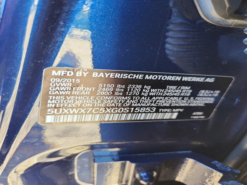 Aukcja sprzedaży 2016 Bmw X3, vin: 5UXWX7C5XG0S15853, numer aukcji: 51295926