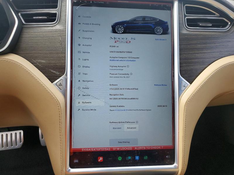 Продажа на аукционе авто 2016 Tesla Model S, vin: 5YJSA1E47GF131543, номер лота: 48708916