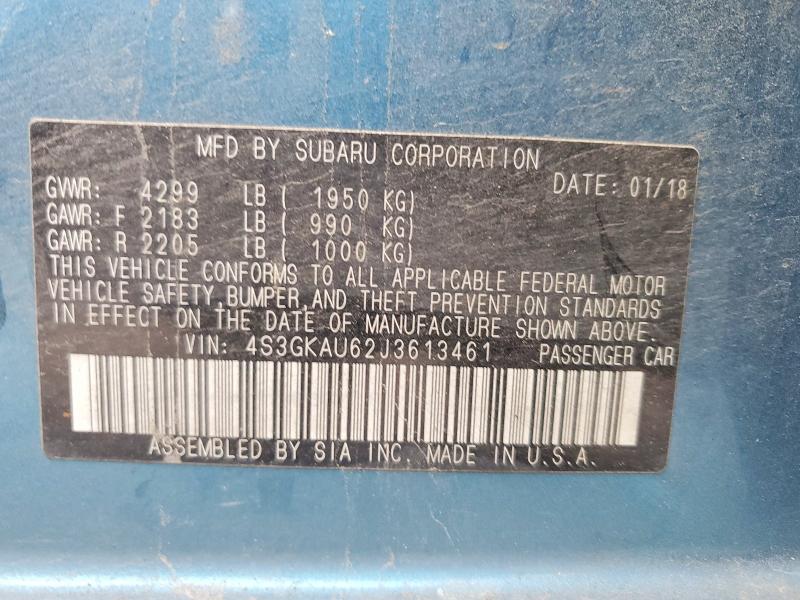 Продаж на аукціоні авто 2018 Subaru Impreza, vin: 4S3GKAU62J3613461, номер лоту: 49867666