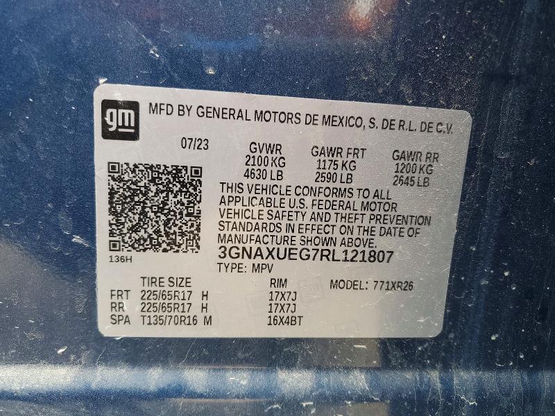 Продаж на аукціоні авто 2024 Chevrolet Equinox, vin: 3GNAXUEG7RL121807, номер лоту: 47816086