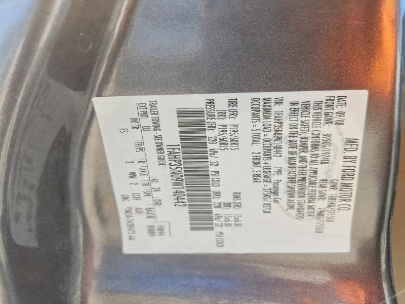 2009 Ford Focus მანქანა იყიდება აუქციონზე, vin: 1FAHP35N09W140442, აუქციონის ნომერი: 50825936