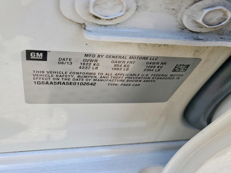 2014 Cadillac Ats მანქანა იყიდება აუქციონზე, vin: 1G6AA5RA5E0102642, აუქციონის ნომერი: 48625216