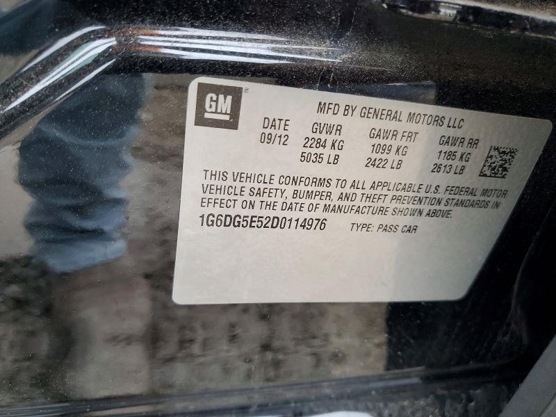 Auction sale of the 2013 Cadillac Cts, vin: 1G6DG5E52D0114976, lot number: 47717666