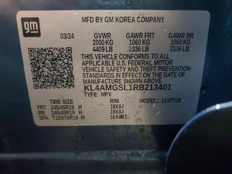 2024 Buick Encore Gx მანქანა იყიდება აუქციონზე, vin: KL4AMGSL1RB213401, აუქციონის ნომერი: 50769126