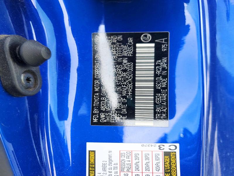 49264906 :رقم المزاد ، JTHHA5BC7K5010033 vin ، 2019 Lexus Rc مزاد بيع