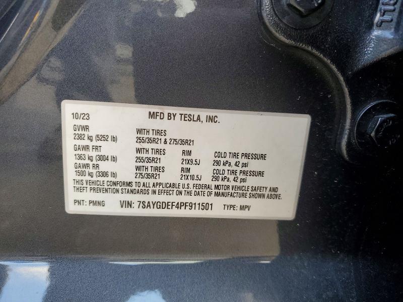 50814216 :رقم المزاد ، 7SAYGDEF4PF911501 vin ، 2023 Tesla Model Y مزاد بيع
