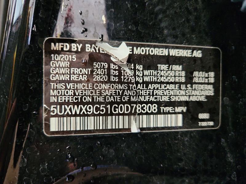 Продажа на аукционе авто 2016 Bmw X3, vin: 5UXWX9C51G0D78308, номер лота: 48447326