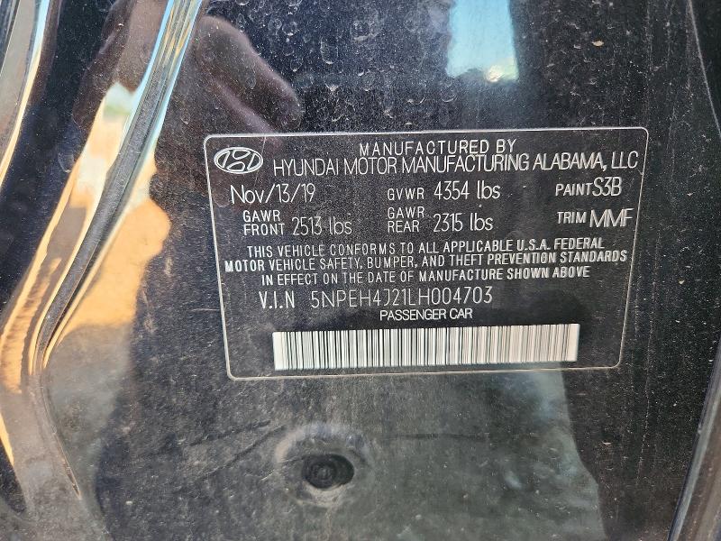 Продаж на аукціоні авто 2020 Hyundai Sonata, vin: 5NPEH4J21LH004703, номер лоту: 50123026
