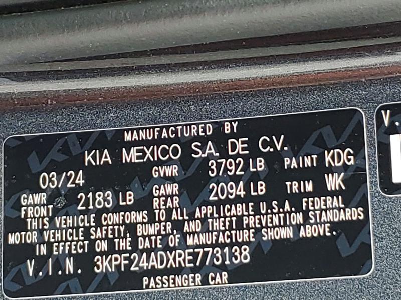 Продаж на аукціоні авто 2024 Kia Forte, vin: 3KPF24ADXRE773138, номер лоту: 49618226