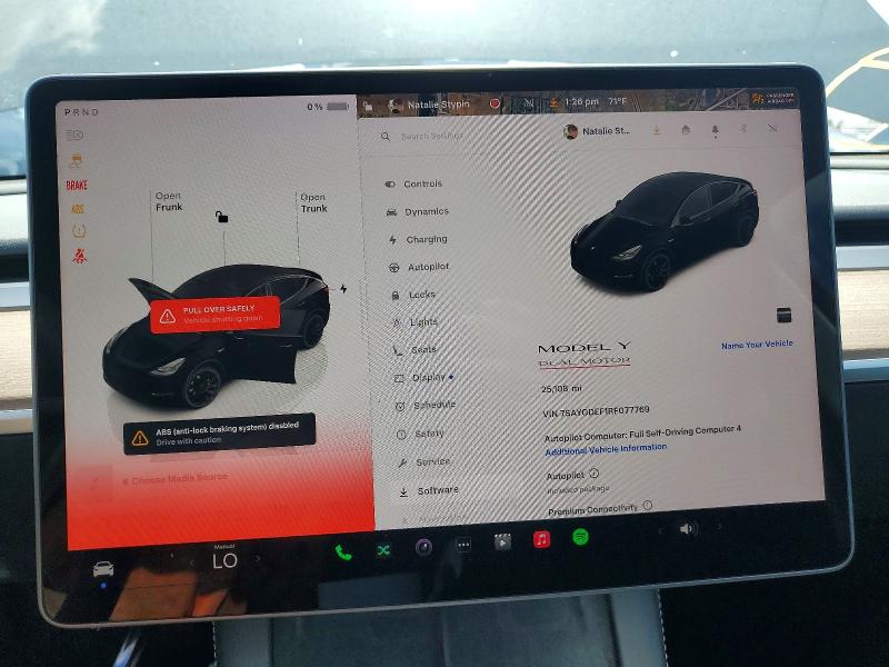74860805 :رقم المزاد ، 7SAYGDEF1RF077769 vin ، 2024 Tesla Model Y مزاد بيع