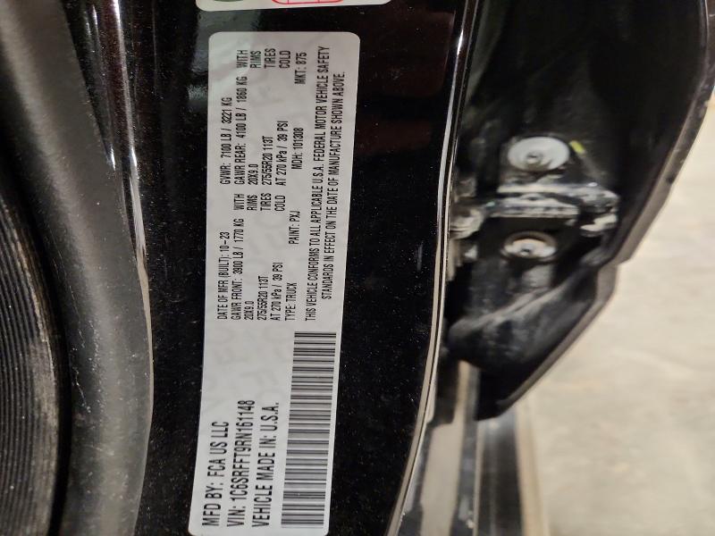 50620796 :رقم المزاد ، 1C6SRFFT9RN161148 vin ، 2024 Ram 1500 مزاد بيع