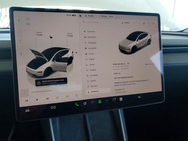 2026 Tesla Model Y მანქანა იყიდება აუქციონზე, vin: 7SAYGDEE8TF453575, აუქციონის ნომერი: 49016876