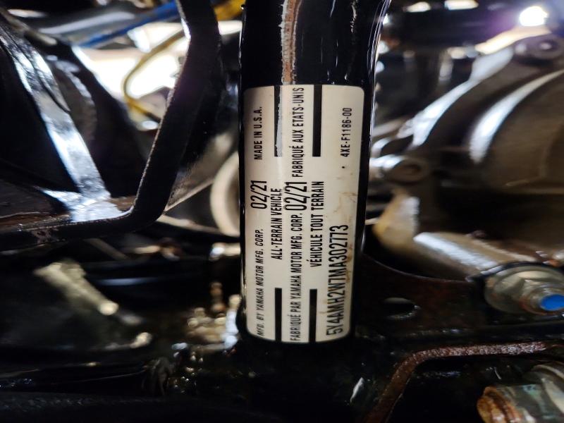 2021 Yamaha Yfm700 მანქანა იყიდება აუქციონზე, vin: 5Y4AMH2W7MA302773, აუქციონის ნომერი: 46849706
