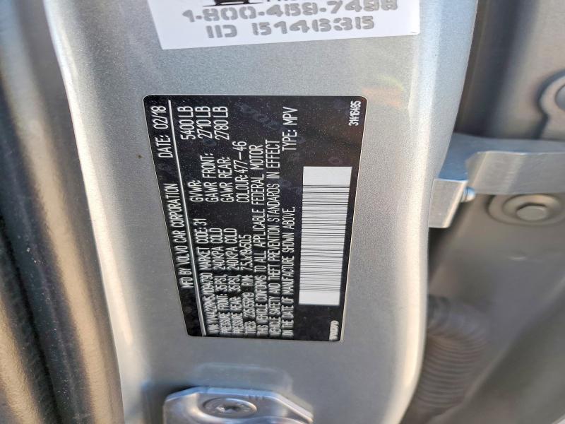Aukcja sprzedaży 2018 Volvo Xc60, vin: YV4A22RM5J1094790, numer aukcji: 50609016
