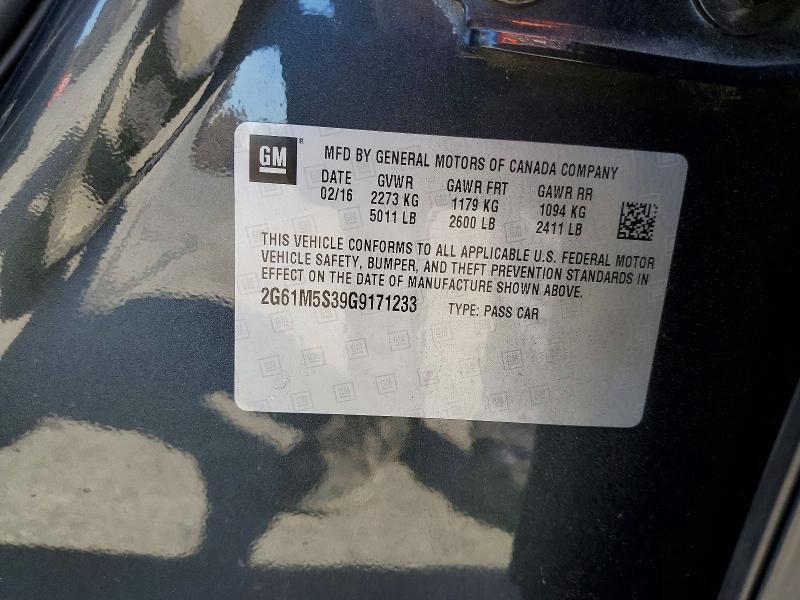 49818266 :رقم المزاد ، 2G61M5S39G9171233 vin ، 2016 Cadillac Xts مزاد بيع