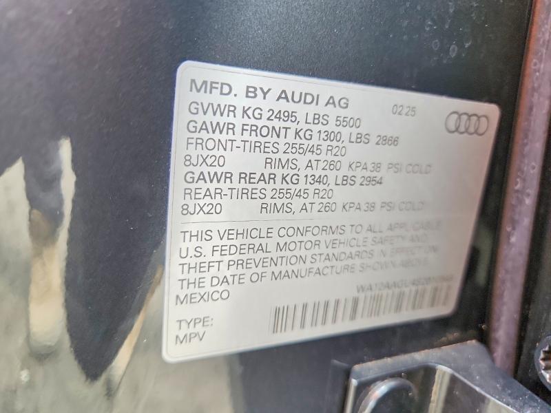 Продажа на аукционе авто 2025 Audi Q5, vin: WA12AAGU4S2010648, номер лота: 49426716