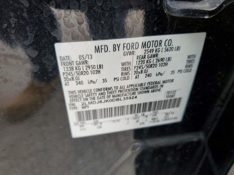 Продаж на аукціоні авто 2013 Lincoln Mkx, vin: 2LMDJ8JK0DBL35924, номер лоту: 51463076