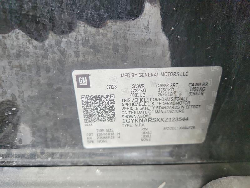 2019 Cadillac Xt5 მანქანა იყიდება აუქციონზე, vin: 1GYKNARSXKZ123544, აუქციონის ნომერი: 48917306