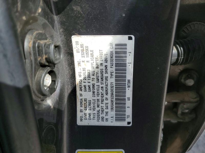 49733746 :رقم المزاد ، 19UUA96529A003271 vin ، 2009 Acura Tl مزاد بيع