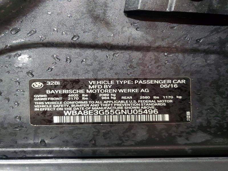 Продажа на аукционе авто 2016 Bmw 328, vin: WBA8E3G55GNU05496, номер лота: 48141966