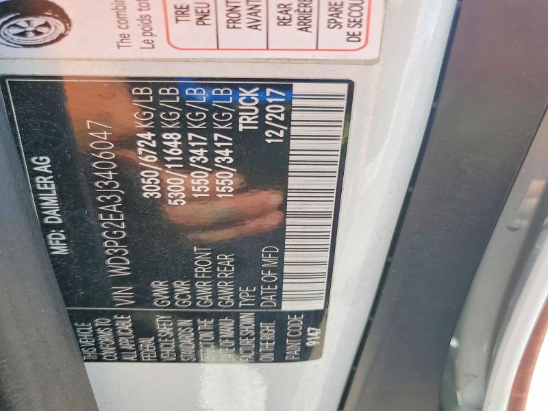 49974226 :رقم المزاد ، WD3PG2EA3J3406047 vin ، 2018 Mercedes Benz Metris مزاد بيع