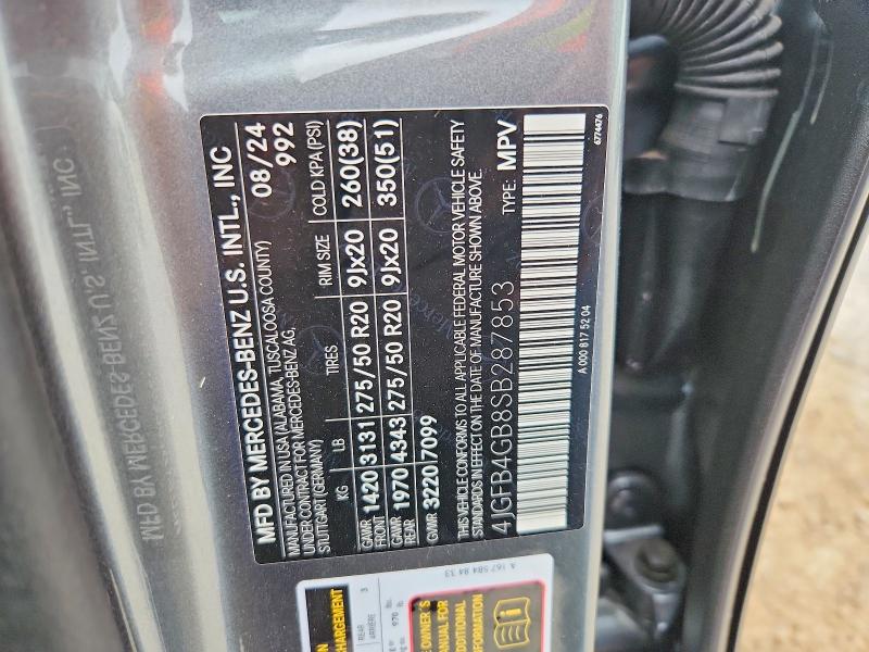 51001646 :رقم المزاد ، 4JGFB4GB8SB287853 vin ، 2025 Mercedes-benz Gle مزاد بيع