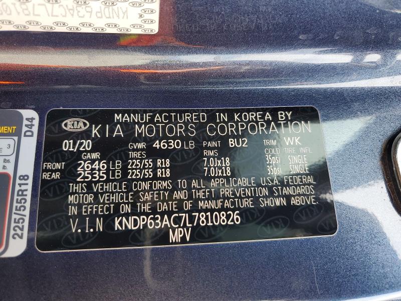 Aukcja sprzedaży 2020 Kia Sportage, vin: KNDP63AC7L7810826, numer aukcji: 48489236
