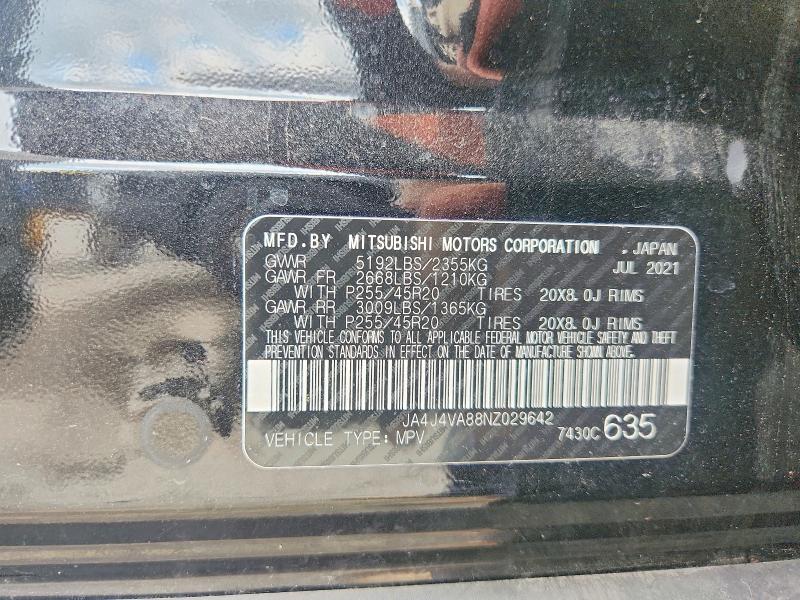 Aukcja sprzedaży 2022 Mitsubishi Outlander, vin: JA4J4VA88NZ029642, numer aukcji: 51842346