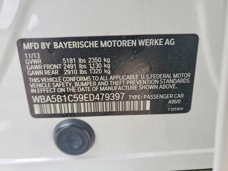 Продаж на аукціоні авто 2014 Bmw 535, vin: WBA5B1C59ED479397, номер лоту: 49574326