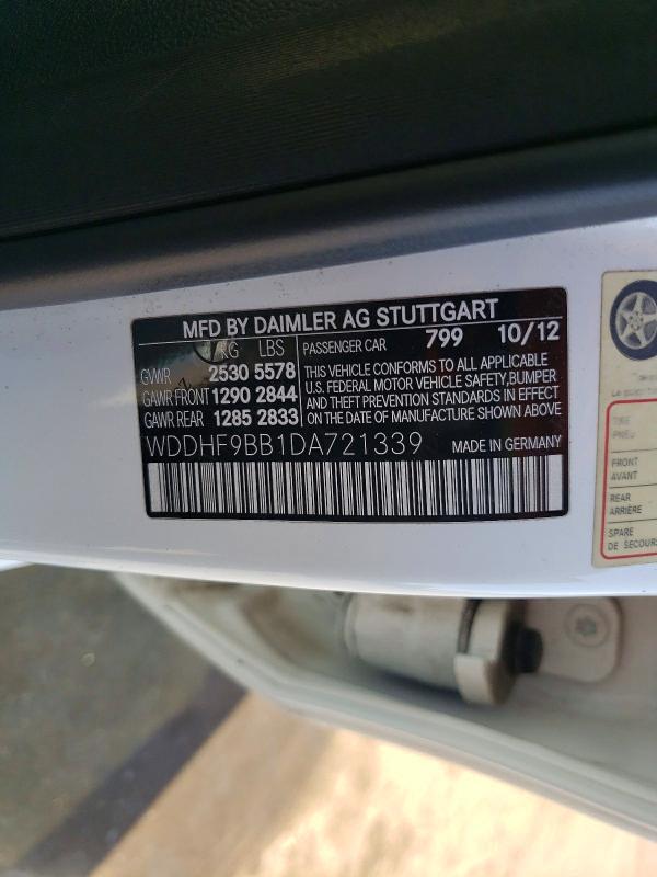 Продажа на аукционе авто 2013 Mercedes-benz E, vin: WDDHF9BB1DA721339, номер лота: 49534806