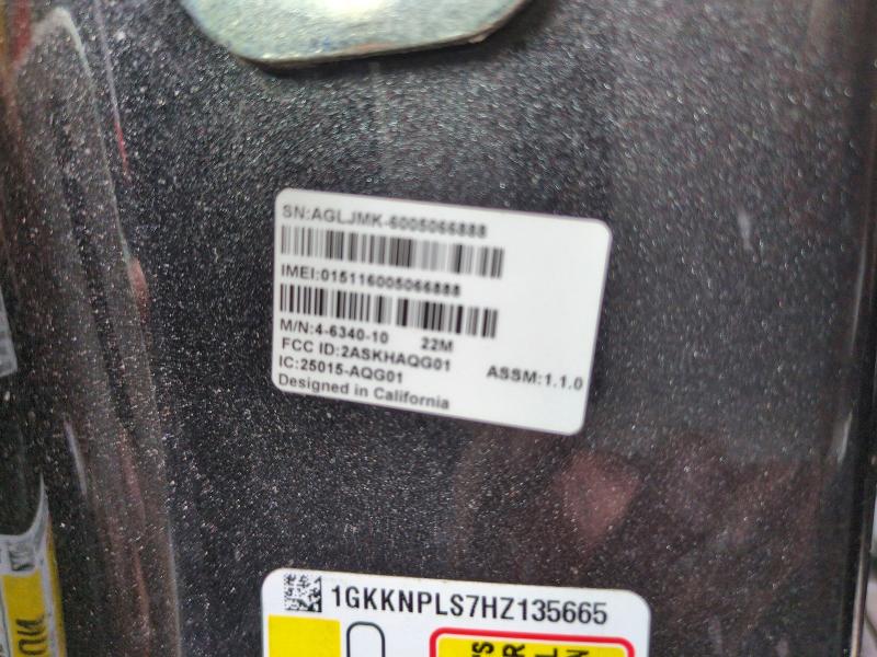 50159306 :رقم المزاد ، 1GKKNPLS7HZ135665 vin ، 2017 Gmc Acadia مزاد بيع