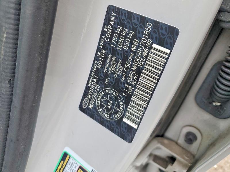 46055886 :رقم المزاد ، KMHLM4DG9RU701850 vin ، 2024 Hyundai Elantra مزاد بيع