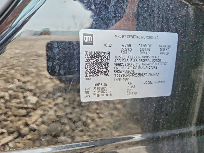 2022 Cadillac Xt6 მანქანა იყიდება აუქციონზე, vin: 1GYKPFRS5NZ179547, აუქციონის ნომერი: 50068156