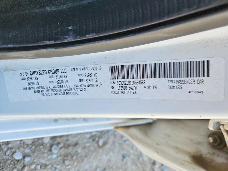 Продажа на аукционе авто 2013 Dodge Avenger, vin: 1C3CDZCB1DN594582, номер лота: 51212776