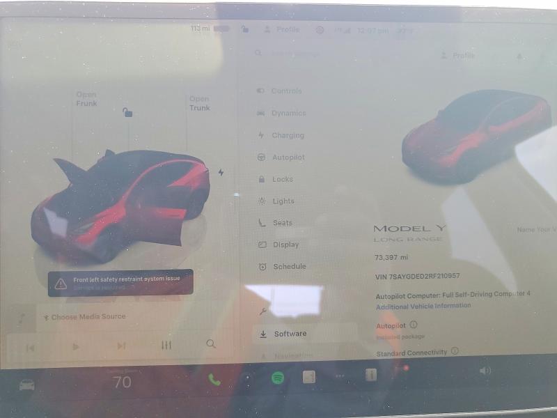 48900536 :رقم المزاد ، 7SAYGDED2RF210957 vin ، 2024 Tesla Model Y مزاد بيع