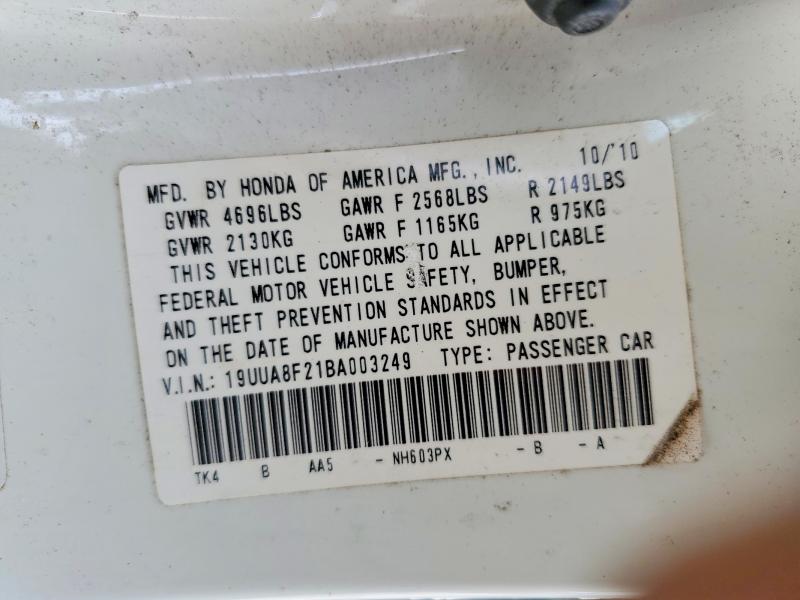 Продажа на аукционе авто 2011 Acura Tl, vin: 19UUA8F21BA003249, номер лота: 48776576