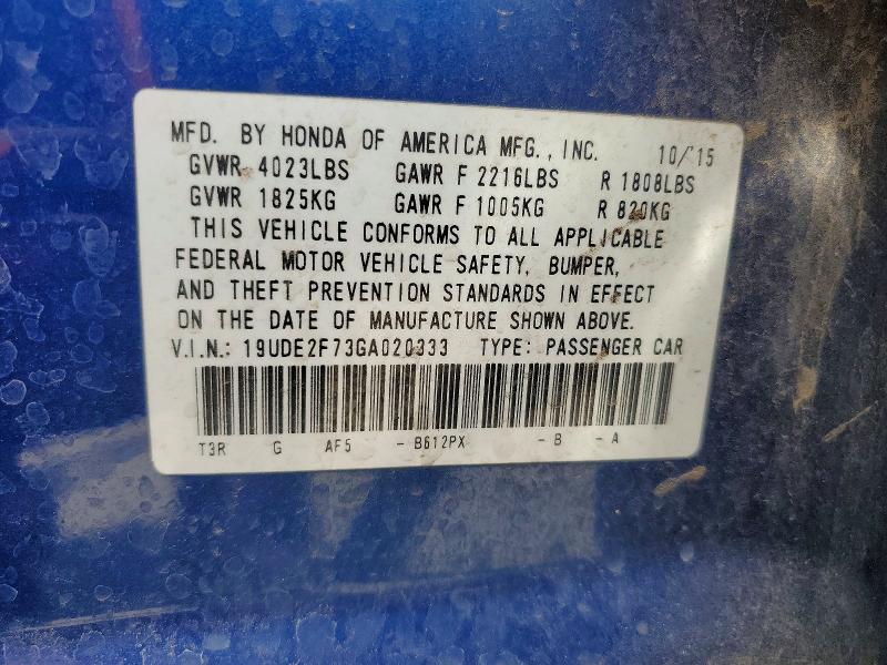 Aukcja sprzedaży 2016 Acura Ilx, vin: 19UDE2F73GA020333, numer aukcji: 49577376